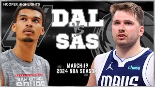 Dallas Mavericks vs San Antonio Spurs Full Game Highlights  Mar 19  2024 NBA Season [upl. by Wilfrid645]