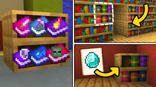 10 Ways to Use CHISELED BOOKSHELVES in Minecraft 120  Trails and Tales Update [upl. by Ettennad]