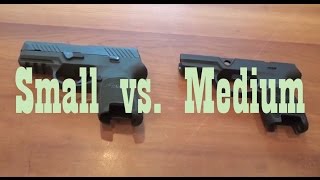 SIG Sauer P320 Small vs Medium Grip Module [upl. by Carolann286]