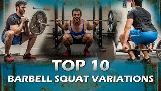 Top 10 Barbell Squat Variations Best and Most Popular [upl. by Jaquenette]