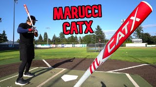 Hitting with the MARUCCI CATX  BBCOR Baseball Bat Review [upl. by Bunni234]