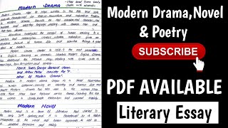 Modern Drama  Modern Novel  Modern Poetry  Romantic Poetry [upl. by Eikcaj]