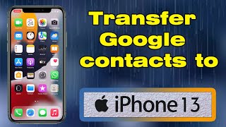 How to transfer contacts from Google to iPhone 13 [upl. by Nileve630]