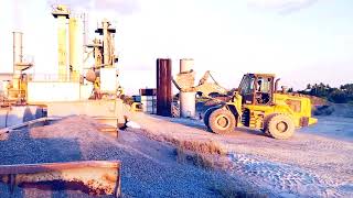 hot mix Hm plant ammann road construction video [upl. by Ahsote]