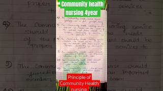 Community Health Nursing 😘principles of community health nursing Short Video Sub Channel [upl. by Bronnie]