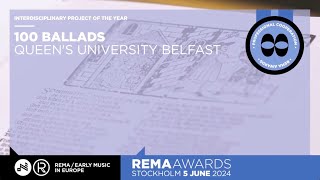 Interdisciplinary project of the year  100 Ballads — Queens University Belfast [upl. by Oyr]