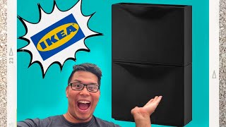 How to Install a Floating Shoe Cabinet  DIY IKEA Trones Cabinet Install [upl. by Cliffes29]