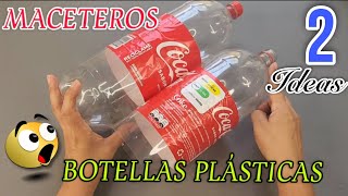 Preciosos MACETEROS Reutilizando BOTELLAS PLÁSTICAS de Refresco Fácil de hacer Garrafa Pet [upl. by Nonnaihr]