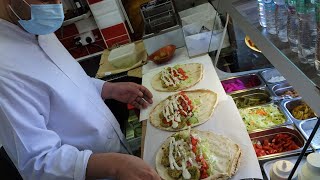 Lebanese Falafel Sandwich Wrap for £500  also Falafel Recipe making Process  at quotFresh Falafelquot [upl. by Valley]