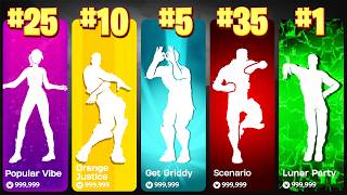 Top 50 Most Popular Fortnite Dances amp Emotes  Chapter 15 [upl. by Nereus]