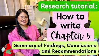 How to write Chapter 5  Summary of Findings Conclusions and Recommendations [upl. by Anawait]