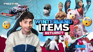 WINTERLAND ITEMS POSSIBLE RETURN ☃️ Garena Free Fire [upl. by Suillenroc]