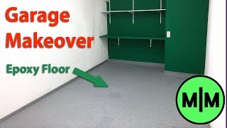 How To Epoxy Coat a Garage Floor Garage Makeover with Easyground [upl. by Tera]