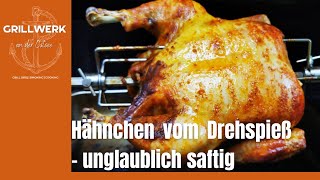 Hähnchen 🍗 🐓von der Rotisserie ohne Heckbrenner  einfach und super saftig [upl. by Aiciled]