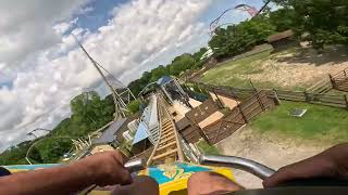 “Pantheon” Busch Gardens Williamsburg Front Row POV🔱⚡️ [upl. by Ahtimat453]