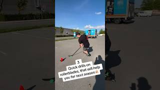 3 quick drills using roller hockey skates that will level up your hockey game next season 🙌🏻 [upl. by Othelia739]