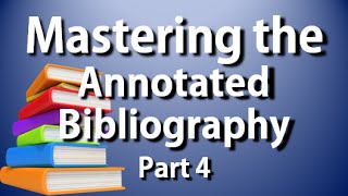 APAMLA Annotated Bibliography Complete Guide to the Annotated Bib Part 4 [upl. by Kwapong898]