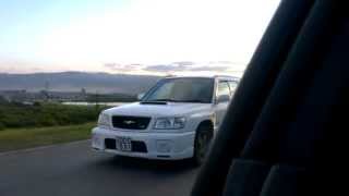 Subaru Forester SF5 STB MT vs STi II Type M Race 1 [upl. by Nylaehs]