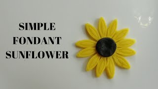 How to make a simple fondant sunflower [upl. by Llednyl]