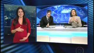 Rosana Jatobá comenta gravidez no Jornal Nacional [upl. by Sedgewake897]