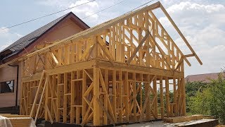 Constructie casa structura din lemn si osb cu fundatie din beton armat [upl. by Gleason]