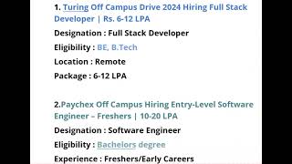 TOP COMPANIES HIRING 2024 [upl. by Yurik]