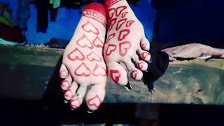 heart shape design alta love sole youtube priyankakumarisolesvideos [upl. by Nilekcaj]