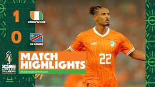 HIGHLIGHTS  Côte dIvoire 🆚 DR Congo  TotalEnergiesAFCON2023  Semi Finals [upl. by Tersina287]