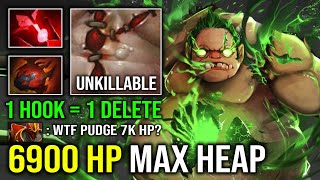 How to 1v5 Offlane Pudge 6900 HP Max Heap Strength with Imba 39 Stack Unkillable Raid Boss Dota 2 [upl. by Xer]