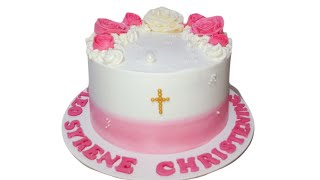 Super easy Christening cake [upl. by Sirap122]