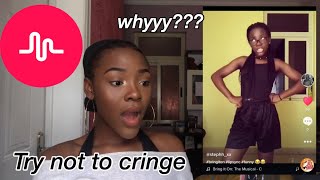 REACTING TO MY OLD MUSICALLYS warning MAJOR CRINGE  Stephanie Moka [upl. by Aribold391]