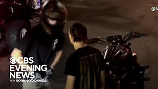 Arrest made after biker caught on video attacking Philadelphia mom in front of her children [upl. by Laird922]