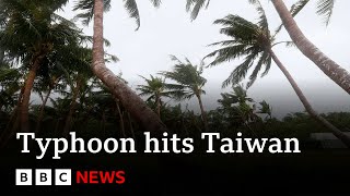 Taiwan hit by super typhoon Kongrey  BBC News [upl. by Arik]