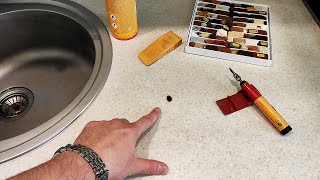 Fixing burnt countertop DIY  Useful tips from a restorer [upl. by Joachim]