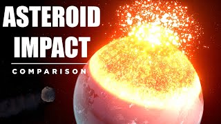 ASTEROID IMPACT Comparison 🌑💥 [upl. by Tserof186]