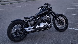 Custom made Yamaha XVS 650 Bobber Vance amp Hines [upl. by Hazrit]