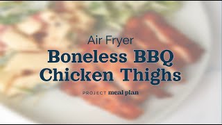 Air Fryer Boneless BBQ Chicken Thighs Recipe Video [upl. by Ehling]