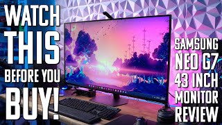 Samsung Neo G7 43 Inch Monitor Review  WATCH BEFORE YOU BUY [upl. by Fe]