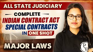 Indian Contract Act Special Contracts One Shot  Major Law  State Judiciary Exam [upl. by Assirak]