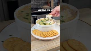 EASY BAKED CRAB DIP 🦀 easyrecipe appetizerrecipes appetizer crab crabdip [upl. by Ahsiekit]