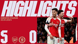 A FIVESTAR DISPLAY 🤩  HIGHLIGHTS  Arsenal vs Chelsea 50  Trossard White 2 Havertz 2 [upl. by Akihsan]