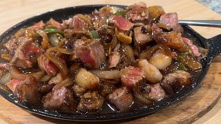 Sizzling steak in mushroom sauce  Delicious and easy make [upl. by Yadnus603]