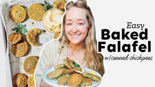 Baked Falafel Recipe With Canned Chickpeas [upl. by Eillen]