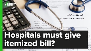 Many hospitals are required to provide an itemized bill upon request [upl. by Jakie]