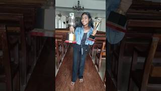 Trophy thooki Makkalewww😌🥳👍 dayinmylifevlog minivlog happiness trophy winner [upl. by Pollyanna]