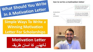 How to Write A Winning Motivation Letter For Job AND Scholarship I Complete Guide With Example [upl. by Akienahs417]