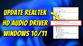 🔄 How to Update Realtek HD Audio Driver on Windows 11 🎧 [upl. by Erapsag]