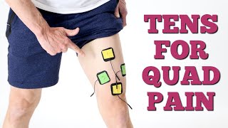 How to Use A TENS Unit With Quadricep Strain or Tendonitis Correct Pad Placement [upl. by Ordnagela]