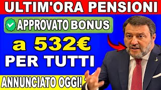 🚨APPROVATO OGGI Bonus 500€ Per i Pensionati a Settembre  Capire tutto [upl. by Timrek]