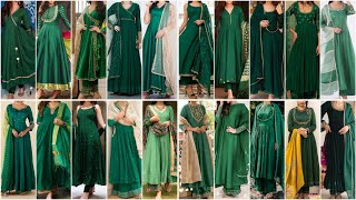 Winter Special Dark Green Colour Anarkali Suit Design Ideas for Girls 2025 [upl. by Berry752]